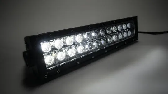 Southern Truck 12.0 Inch Amber/White LED Light Bar Double Row Straight Combo Flood/Beam 72W DT Harness 79904 4,320 Lumens Southern Truck Lifts
