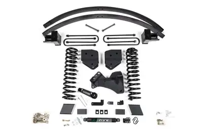 Zone Offroad 6" Lift Kit | Ford F250/F350 Super Duty (17-19) 4WD | Gas - Block Kit With Factory Overload / FOX 2.0 Adventure Series