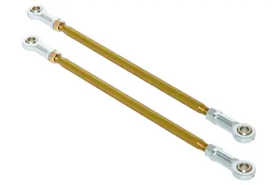 Rock Jock Antirock Sway Bar End Link Kit (15 1/2 Inch Long Rods w/ Heims and Jam Nuts pair) RockJock 4X4