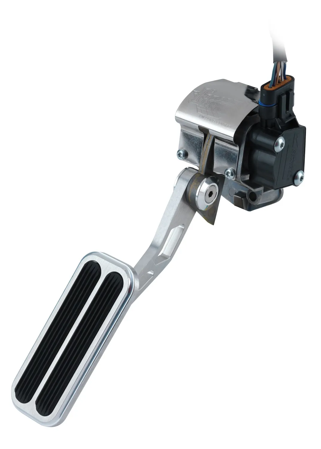 Drive-By-Wire Pedal Set; Brushed; XL; For Lokar Drive-By-Wire Throttle Control; Spring Loaded; Incl. Arm/Pad/Rubber Insert/Hardware; Billet Aluminum; product image