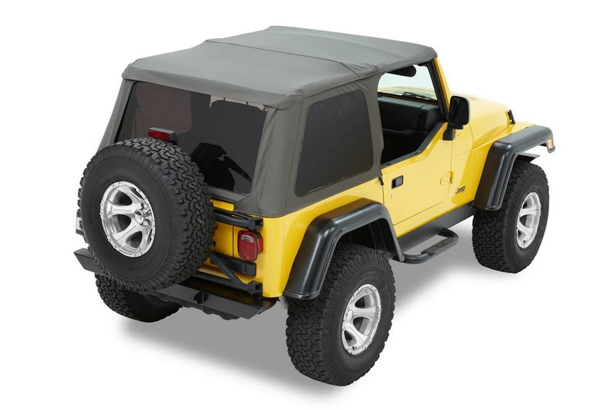 Trektop Slantback Soft Top For Jeep 1997-2006 Wrangler TJ Black Diamond Bestop product image