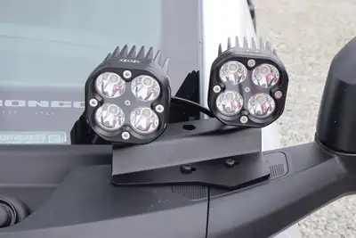 LoD Offroad 2021+ Bronco Black Ops Double A Pillar Base Light Mount (Black Powder Coated)