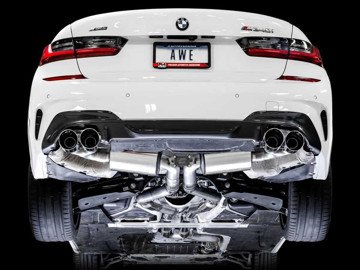 AWE Track Edition Exhaust for G2X M340i / M440i - Diamond Black Tips product image