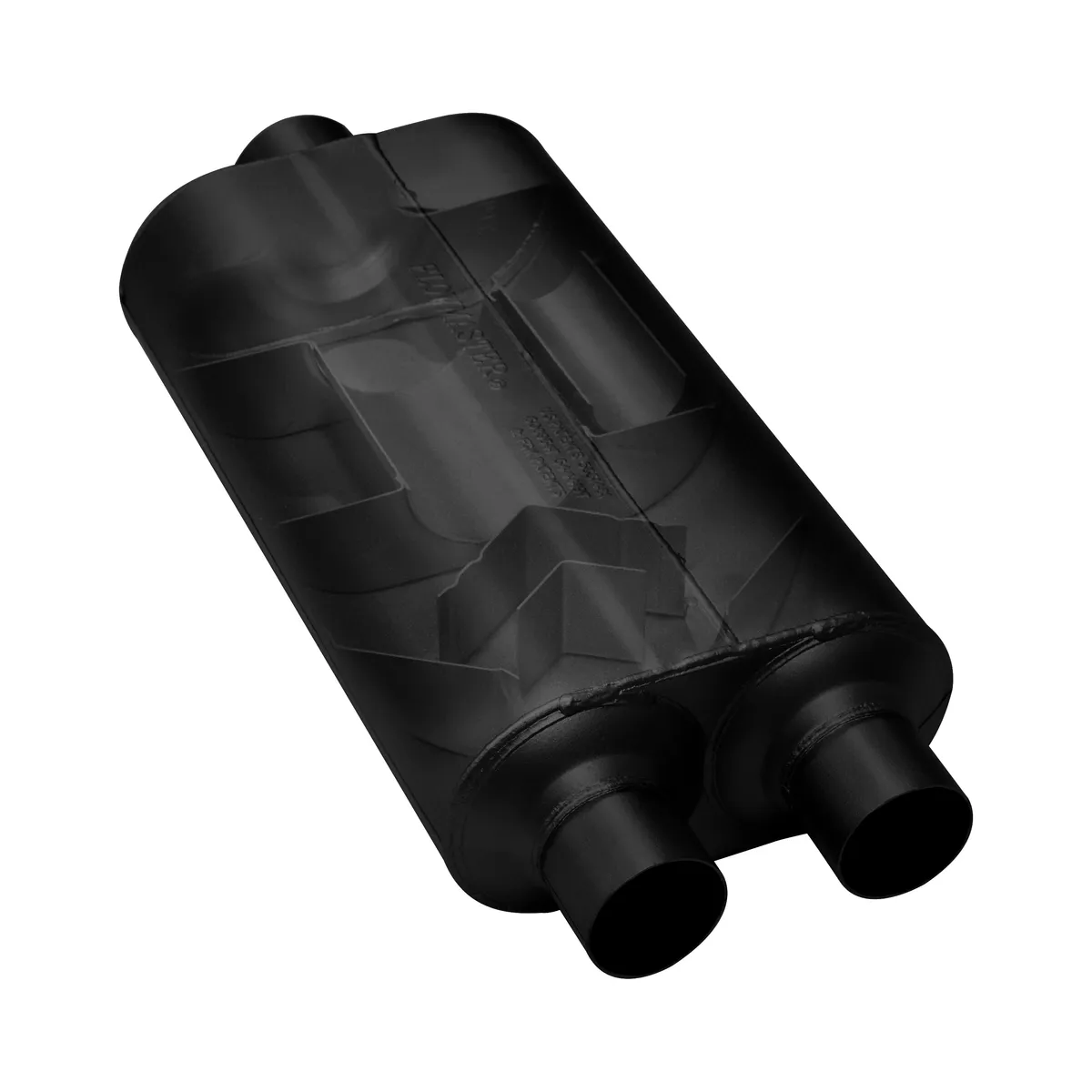 50 Series H.D. Muffler, 3.50" IN (O) / OUT (O), Opposite Side Offsets: ea, 16 Gauge 409S Stainless Steel product image