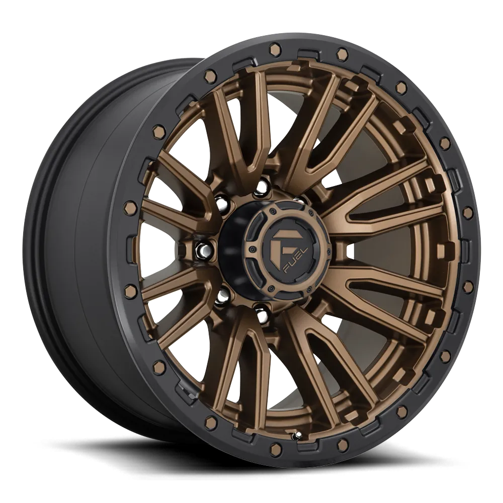 Aluminum Wheels 20X9 Rebel D681 8 On 170 Matte Bronze Black Bead Ring 125.1 Bore 1 Offset Fuel Off Road Wheels product image