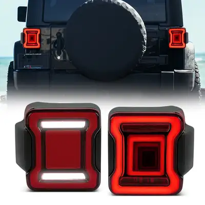 LED Factory Mart JL Styling LED Taillights Assembly for 2007-2018 Jeep Wrangler JK JKU