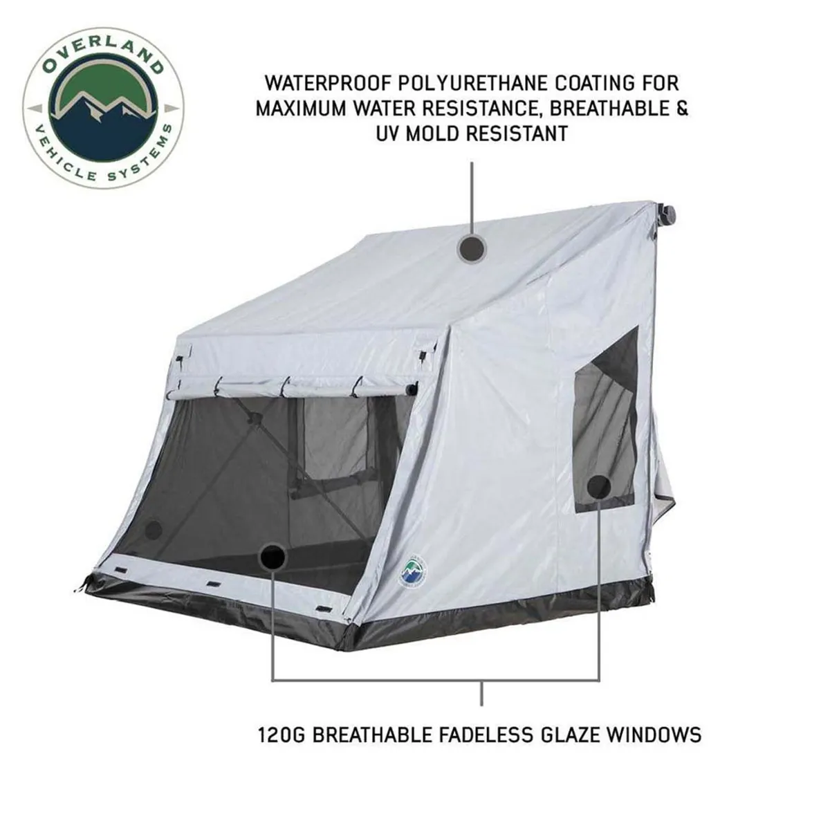 LD P.S.T. - Portable Safari Ground Tent Large, Grey Body and Grey Trim Overland Vehicle Systems product image