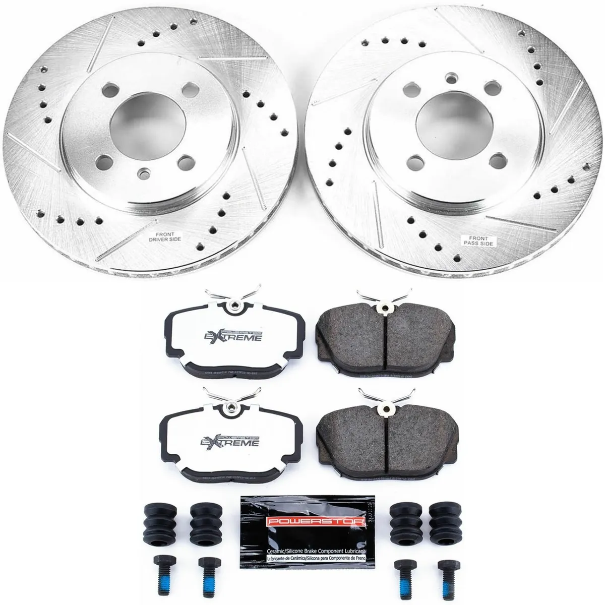 Z36 Truck/Tow Upgrade Kit: Drilled/Slotted Rotors; Carbon-Fiber Ceramic Pads W/Hardware; Pad Sensors product image
