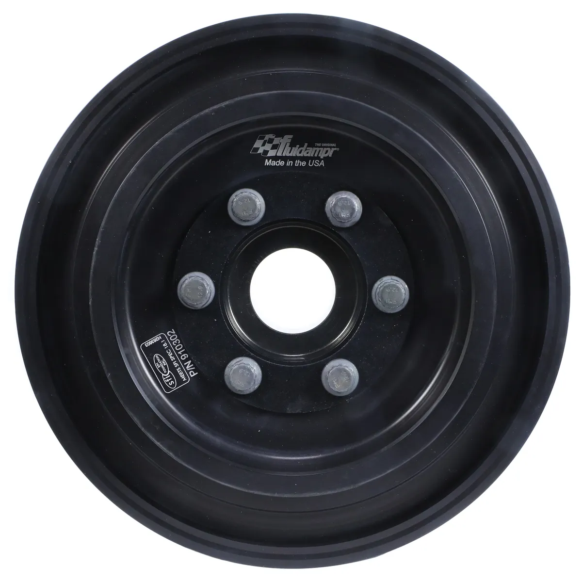 Harmonic Balancer - Fluidampr- 11 Overdrive Srt Hellcat 6.2l Hemi- Steel - Black Anodized Black Zinc Chromate - 6-18 Dia - 12.5 Lbs - Sfi 18.1 - Made in USA - Each product image