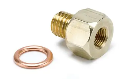 AutoMeter Autometer 2278 Fitting, Adapter, Metric, M12x1.75 Male to 1/8 Nptf Female, Brass