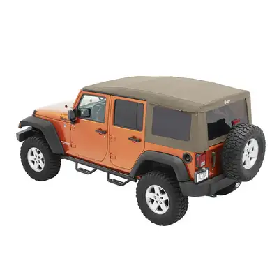 Bestop Supertop Ultra Squareback Soft Top For Jeep 2007-2018 Wrangler JK 4 Door Pebble Beige Bestop