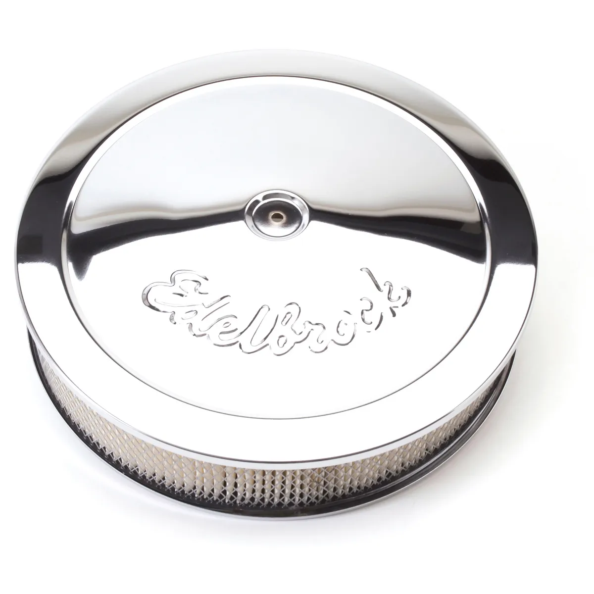 Edelbrock 1221 Pro-Flo Chrome 14 Round Air Cleaner with 3 Paper Element (Deep Flange) product image