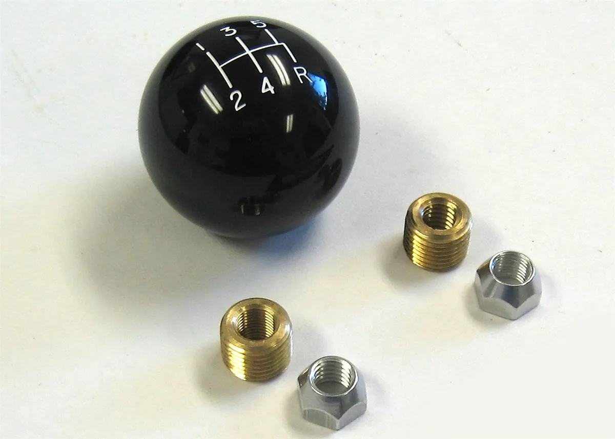 Manual Transmission Shifter Knob; For Lokar Shifters Only; 5 Speed; 2 in. Knob; Billet Aluminum; Black; product image
