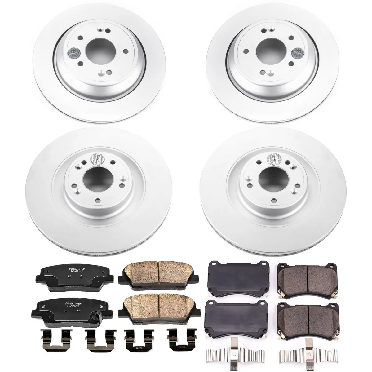 Z17 Geomet Coated Rotor Kit: Genuine Geomet Fully Coated Rotors; Ceramic Pads W/Hardware product image