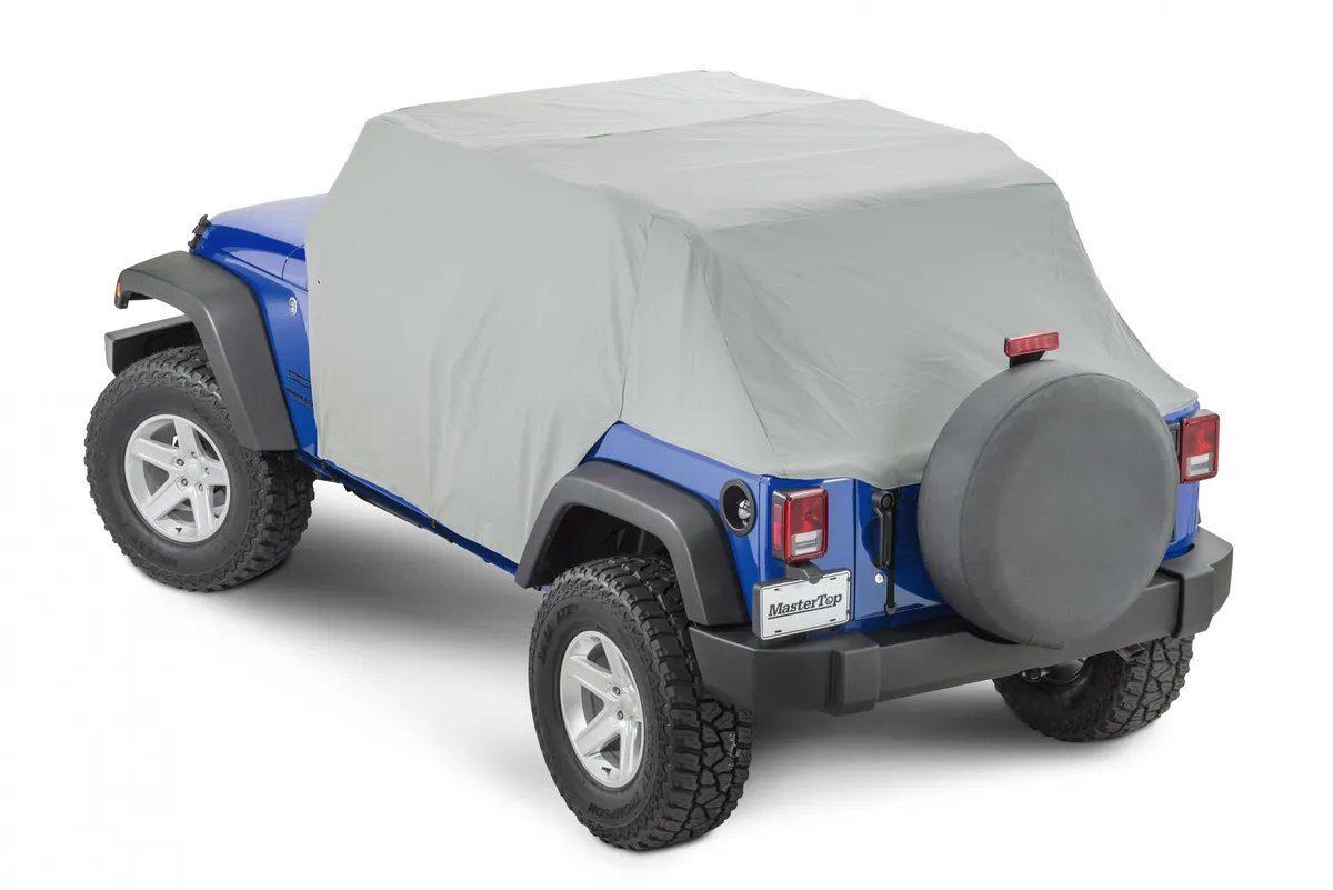 Jeep JK Full Door Cab Cover For 07-18 Jeep JK Wrangler 4 Door Gray Denim MasterTop product image