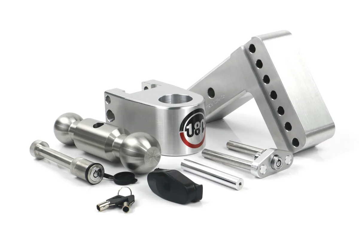 180 Hitch Stainless Steel 4in Drop Hitch With 2.5in Shank (10k/18.5k Grwr) With Ws05 Keyed Alike product image