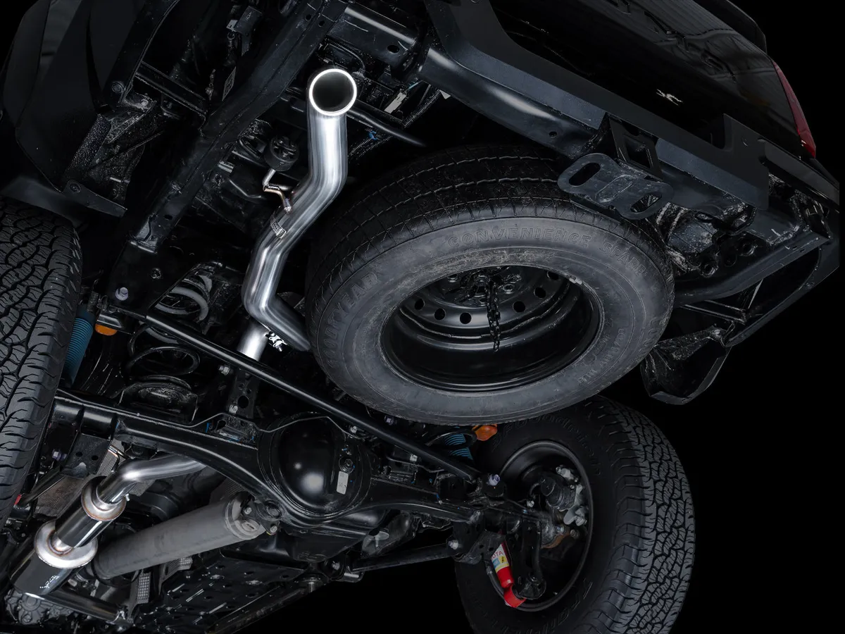 AWE 0FG Exhaust for 4th Gen Toyota Tacoma - Dual Chrome Silver Tips product image