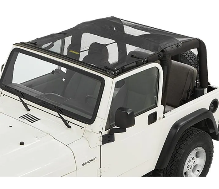 Jeep Wrangler Bikini Top Sun Extended Safari Style Bikini Top For Jeep 1997-2006 Wrangler TJ Mesh Bestop product image