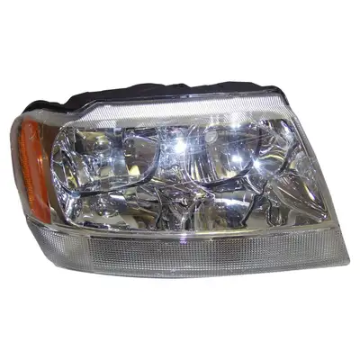 Crown Automotive Jeep Replacement Head Light Assembly; Right; Fits 2001-2004 Jeep WG Europe Grand Cherokee; w/LHD; Sport And Premium Models; w/o Leveling System; Incl. Bulbs/Harness;