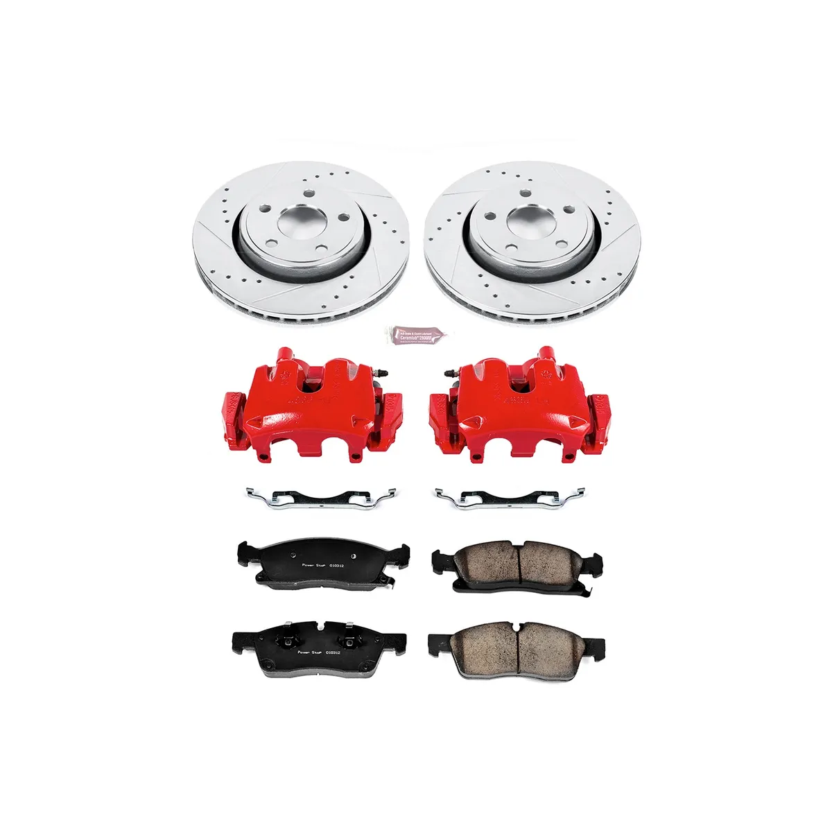 Z23 Evolution Sport Upgrade Kit: Drilled/Slotted Rotors; Carbon-Fiber Ceramic Pads; Powder Coated Calipers product image