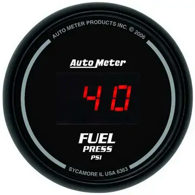 AutoMeter Gauge, Fuel Pressure, 2 1/16", 100psi, Digital, Black Dial w/ Red LED
