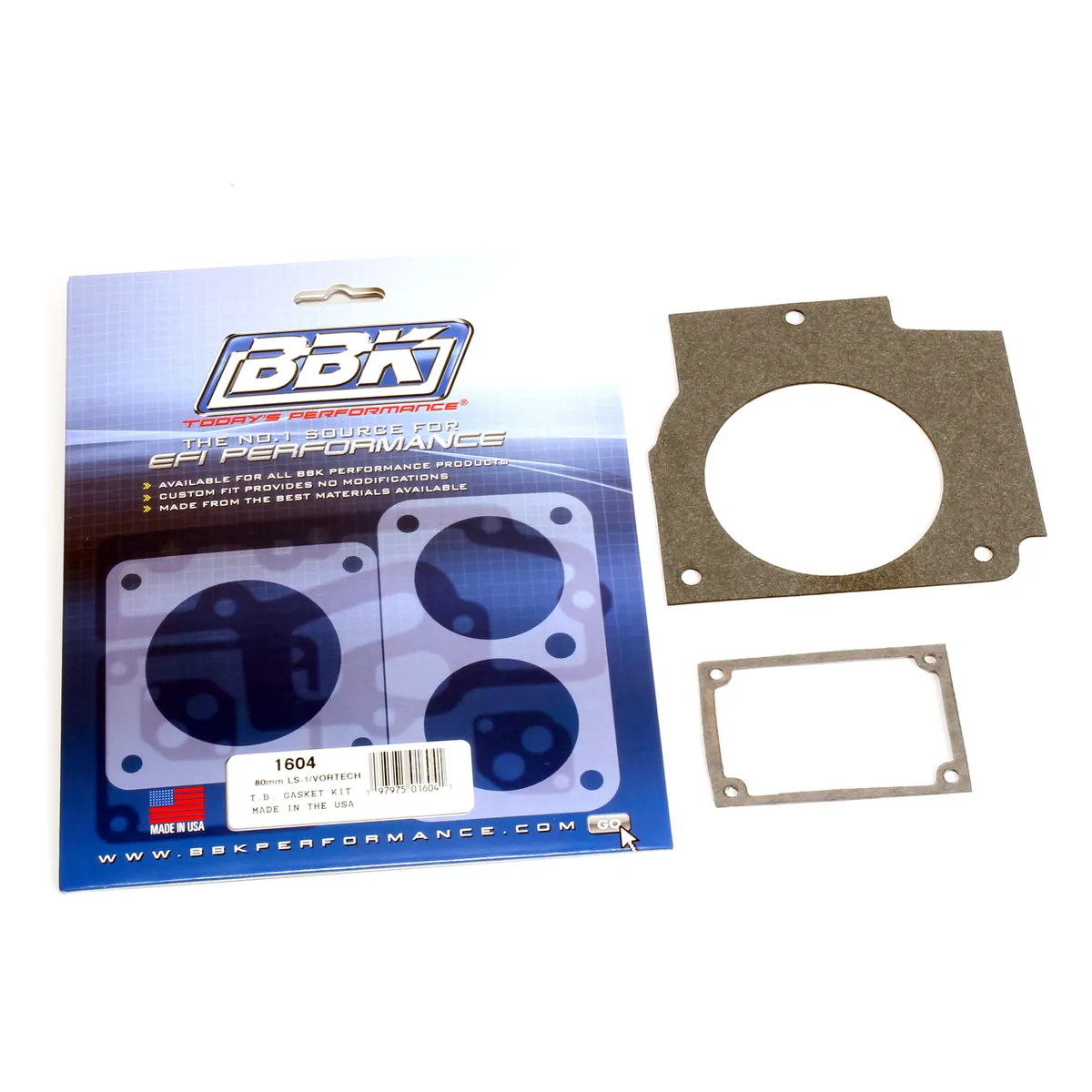 BBK Performance Parts 1604 1997-2003 Throttle Body Gasket Kit Chevrolet GM LS1 Vortec 80mm product image