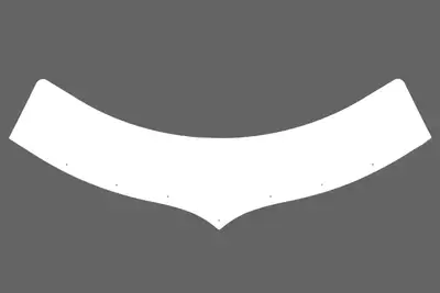Dominator Race Body Extension Predator Hood White 5.5in Tall