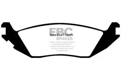 EBC Brakes S13 Kits Yellowstuff and RK Rotors; Rear; FMSI Pad No. D898; Vented; 5 Bolt Holes; 352mm Dia.; 72mm Height; 22mm Thick; 78.5mm Center Hole Dia.;