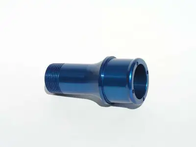 Meziere Fitting, Inlet 1" NPT to 1.75" Hose, Extra long
