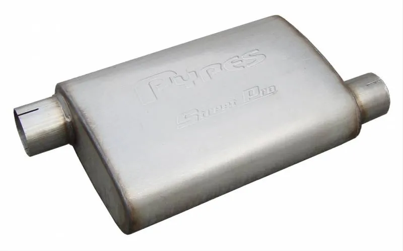 Street Pro Series Muffler 14 in 3 in Offset/Offset Hardware Not Incl Natural 409 Stainless Steel Pypes Exhaust product image
