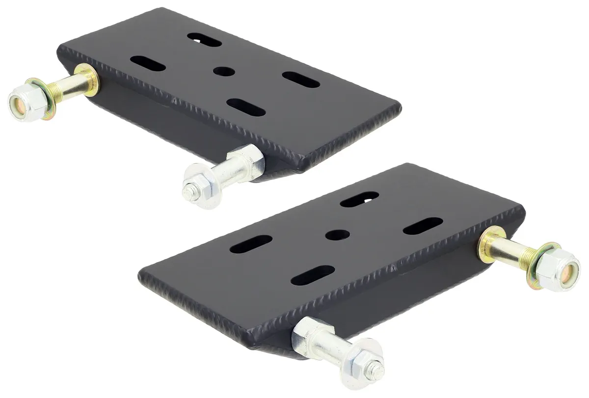 HD Leaf Spring Plates For Use w/2 1/2 Inch Springs 87-95 Wrangler YJ Front Includes Shock and Sway Bar Mounts Pair RockJock 4x4 product image