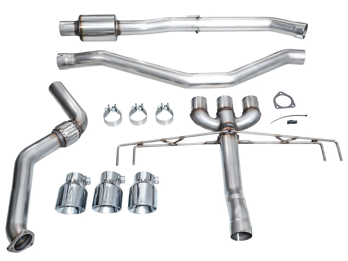 AWE Track Edition Exhaust for DE5 Integra Type-S - Triple Chrome Silver Tips product image