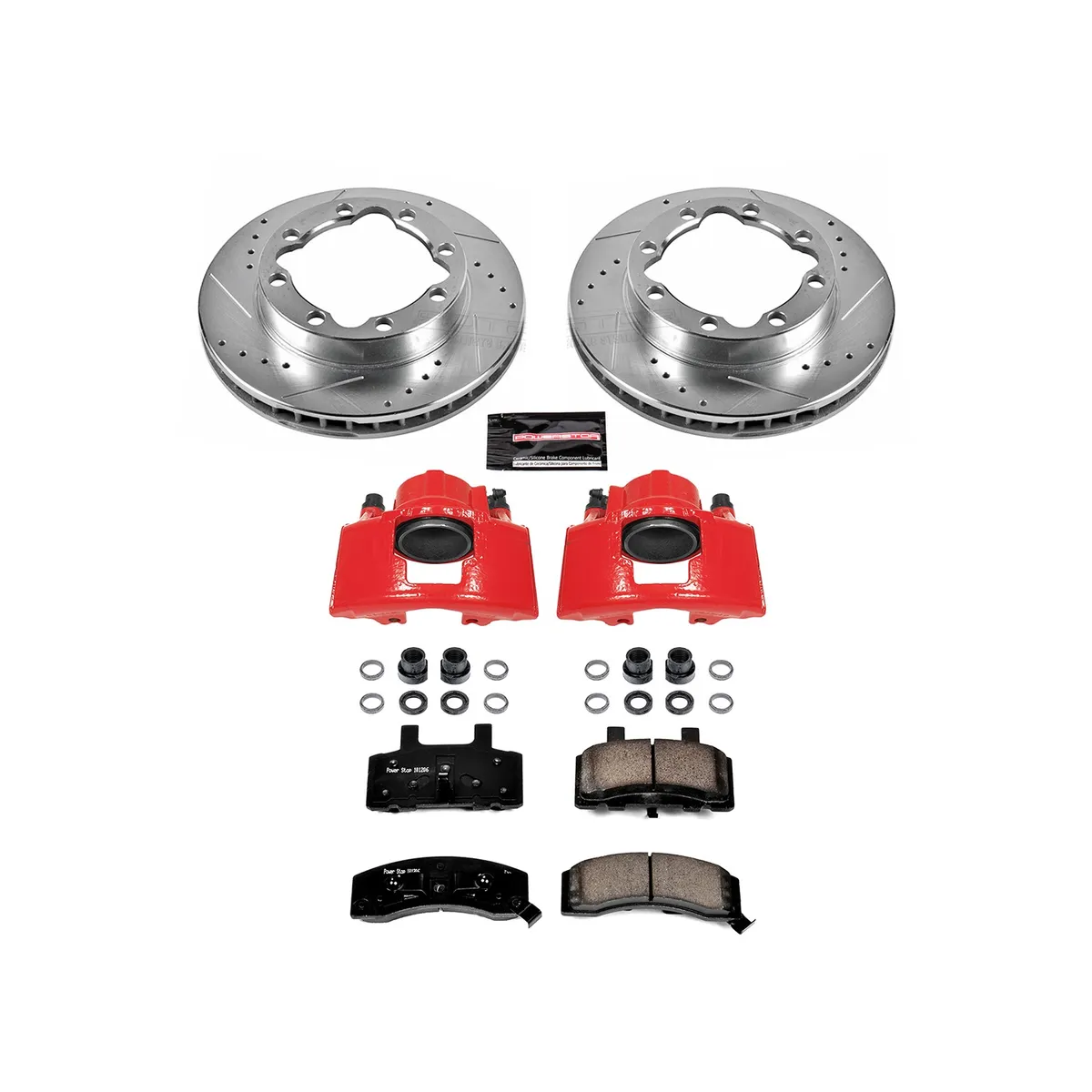 Z23 Evolution Sport Upgrade Kit: Drilled/Slotted Rotors; Carbon-Fiber Ceramic Pads; Powder Coated Calipers product image