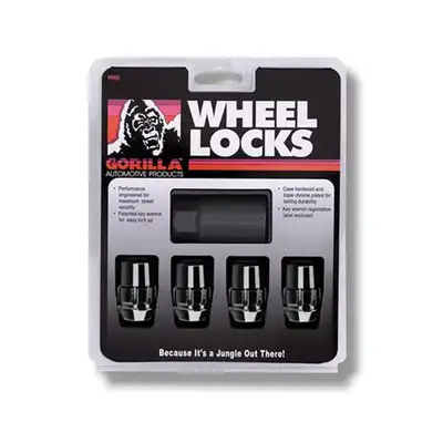 Gorilla Original Gorilla Lock Set Acorn Bulge 13/16 Hex 14x1.50 Black Set of 4 71641NBC