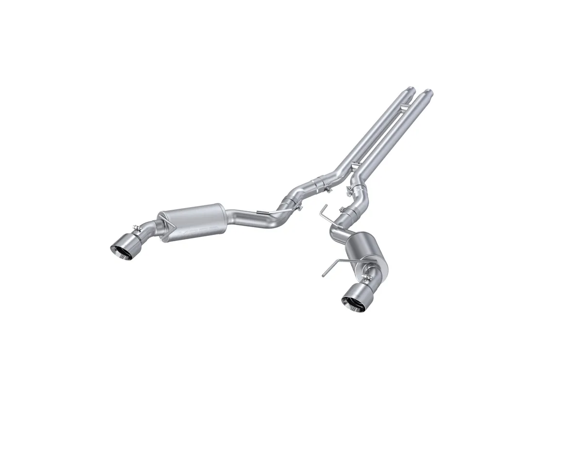 Armor Lite Cat Back Exhaust System; 3 in.; Incl. H-Pipe/Mufflers/Hardware/4.5 in. Outlet Diameter Tips; Dual Split Rear Exit; Street Version; Aluminized; product image