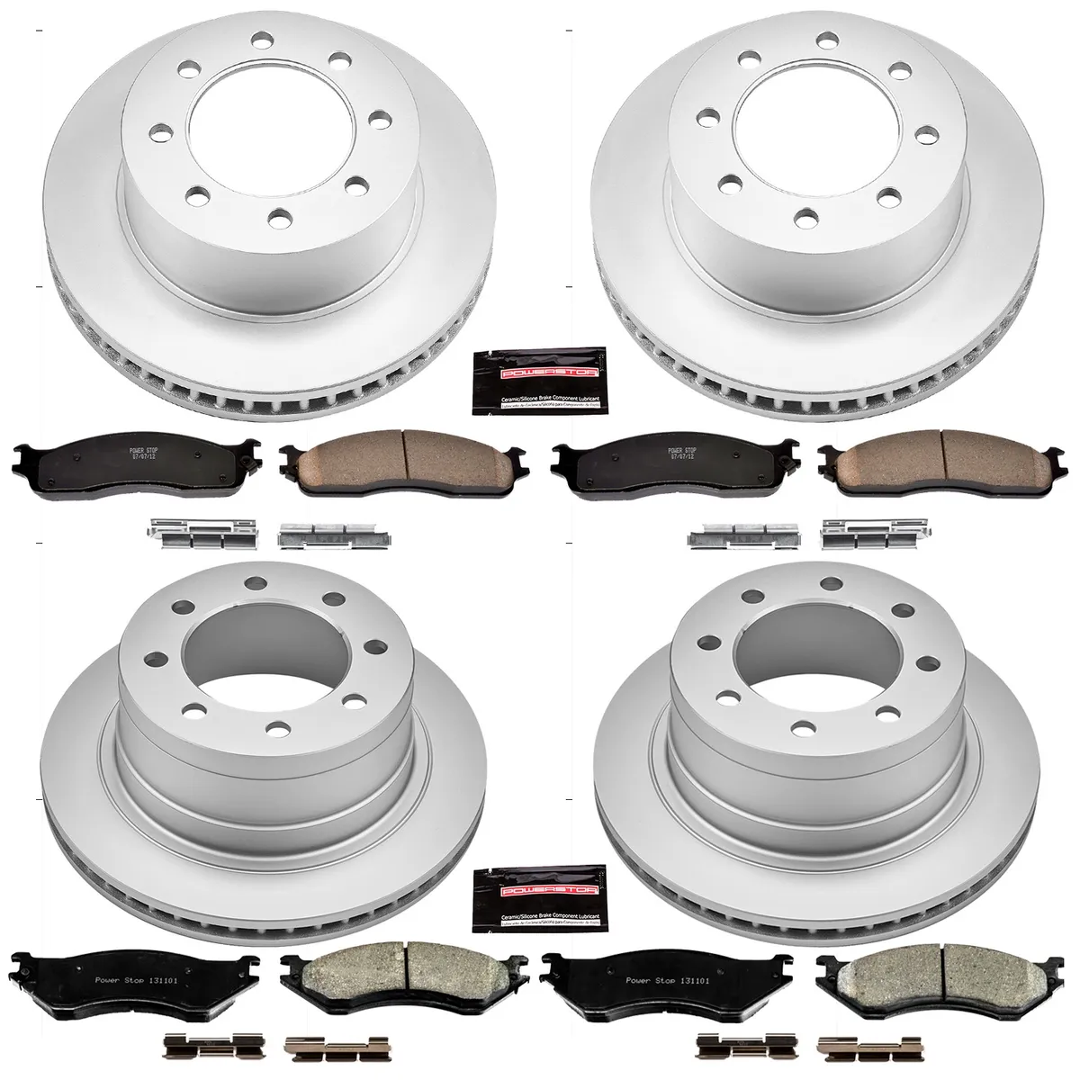 Z17 Geomet Coated Rotor Kit: Genuine Geomet Fully Coated Rotors; Ceramic Pads W/Hardware product image