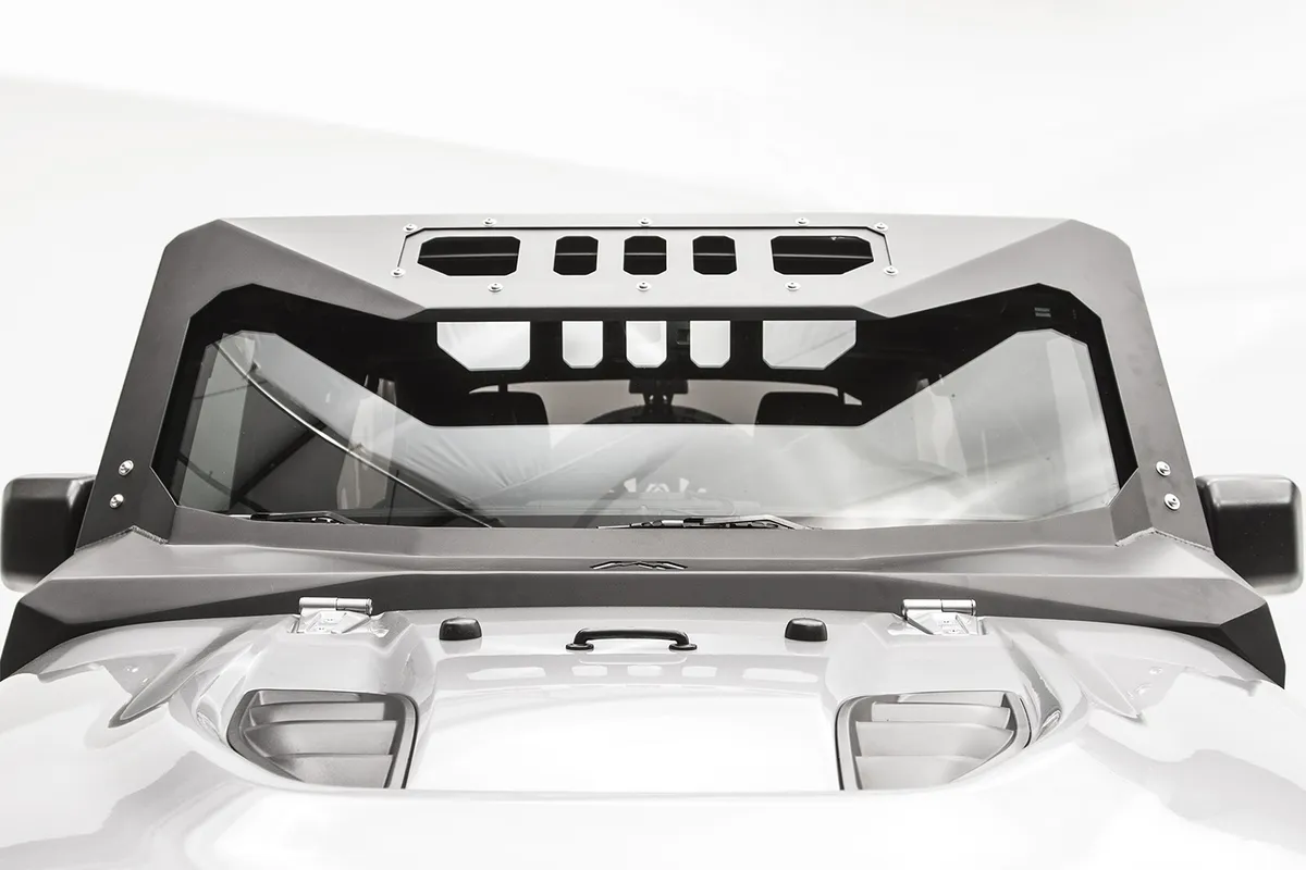 ViCowl; Combines Roof Visor And Cowl; 2 Stage Matte Black Powdercoat; product image