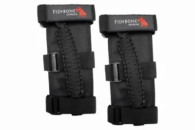 Fishbone Offroad Fishbone Offroad Black Paracord Grab Handles w/ Three Straps FB55279