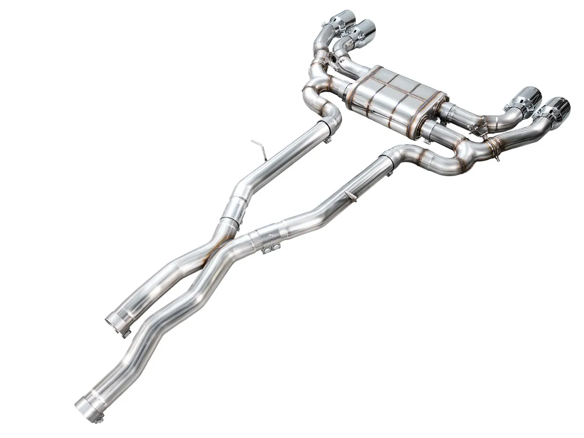 AWE Valved SwitchPath Axleback Exhaust for BMW F97 X3 M / F98 X4 M - Diamond Black Tips - 3025-43301 product image