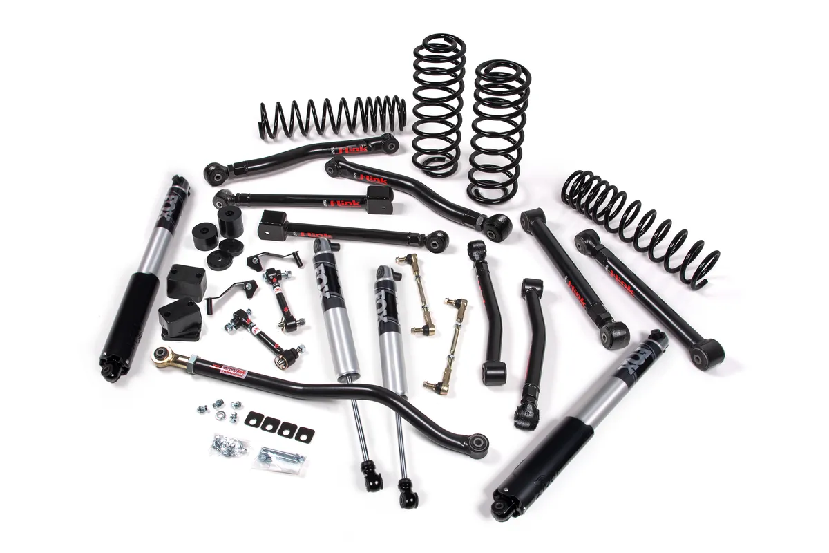 2018-2023 Jeep Wrangler JL 2 Door 3 Inch J-Krawl System Rubber Fox 2.5 IFP PS Front/Rear Standard Rate Coils JSPEC product image