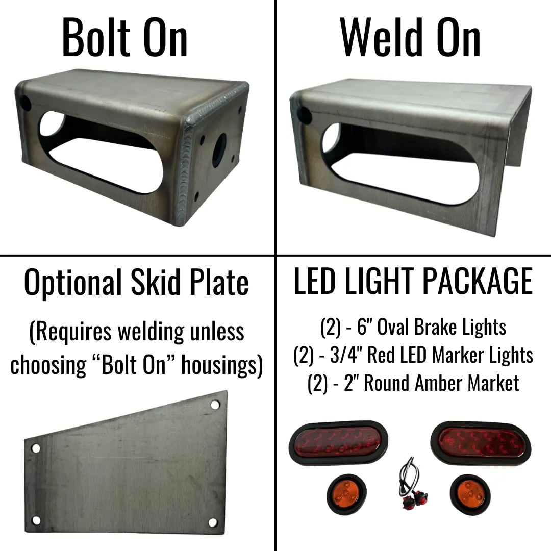 Heavy Duty LED Trailer Tail Light Kit 3/16 Steel product image