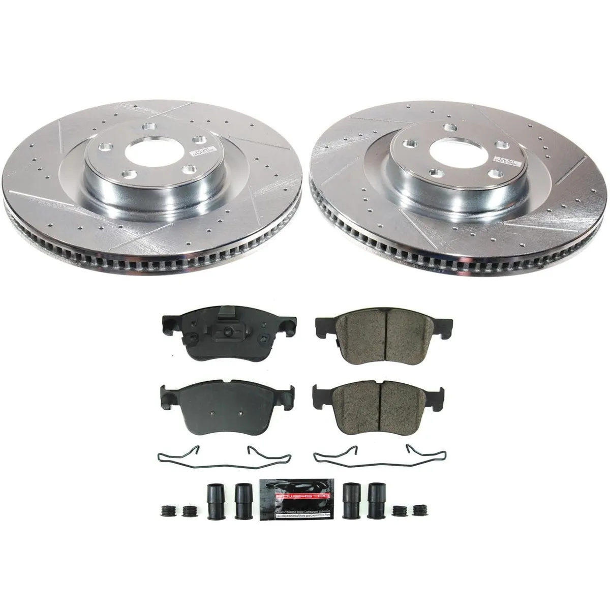 Z23 Evolution Sport Upgrade Kit: Drilled/Slotted Rotors; Carbon-Fiber Ceramic Pads W/Hardware product image