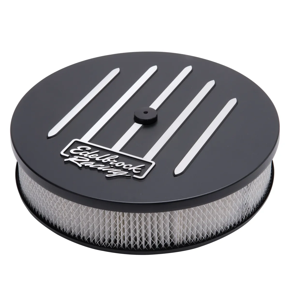 Edelbrock 41663 Racing Series Black 14 Round Air Cleaner - 3 Pro-Flo Element (Deep Flange) product image