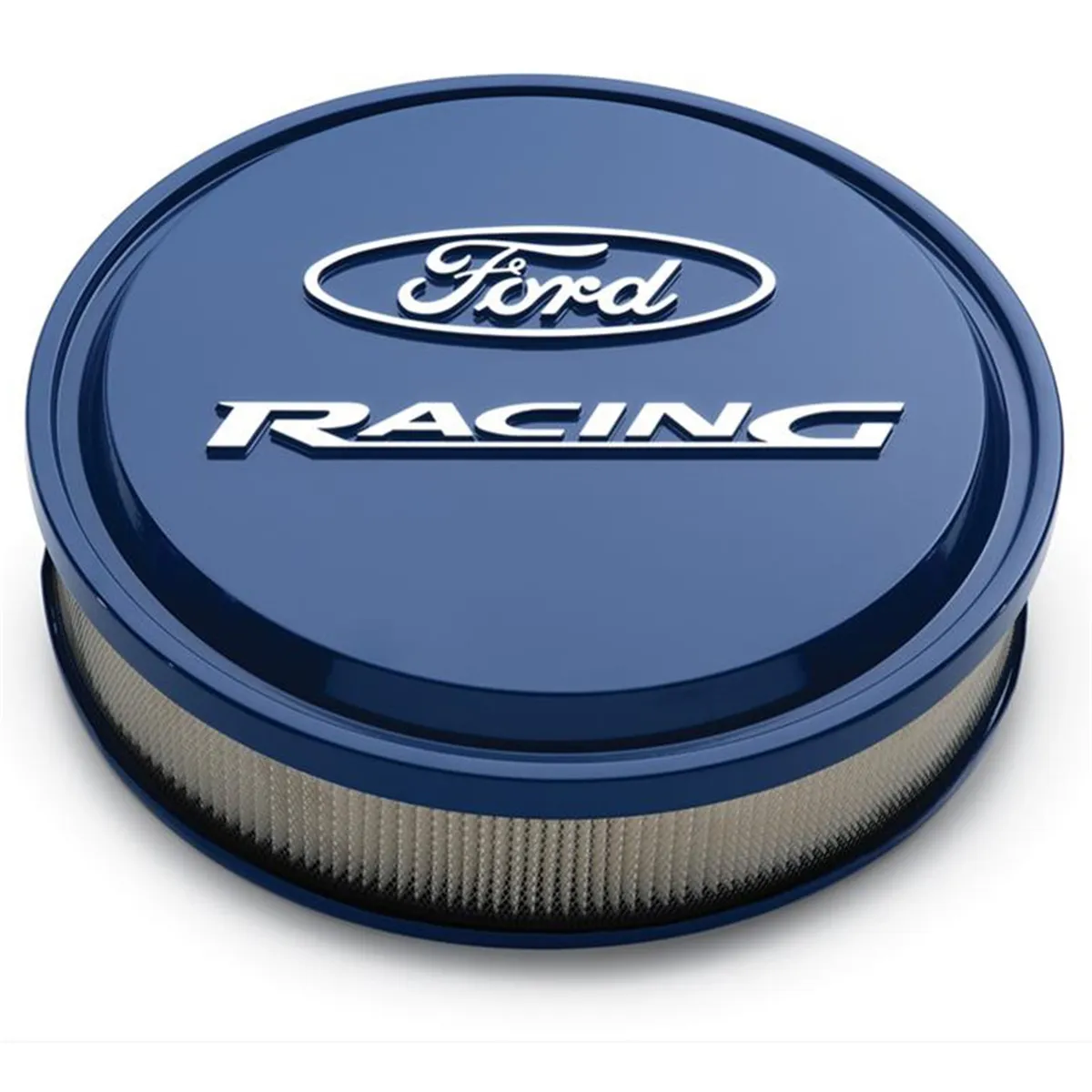 Slant-Edge Alunimum Air Cleaner Kit Ford Blue Raised/Milled Emblems 13 Inch Ford Racing product image