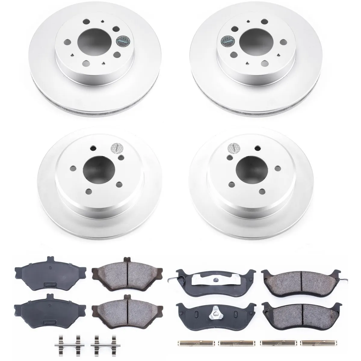 Z17 Geomet Coated Rotor Kit: Genuine Geomet Fully Coated Rotors; Ceramic Pads W/Hardware product image