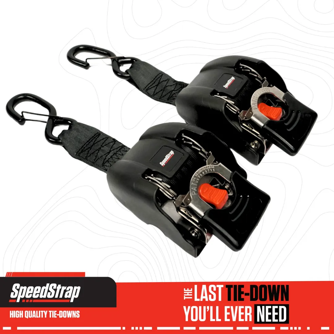 Speedstrap 2 x 43 Stainless Steel Retractable Marine Transom Tie-Down Straps with Snap S- 29401-Stainless product image
