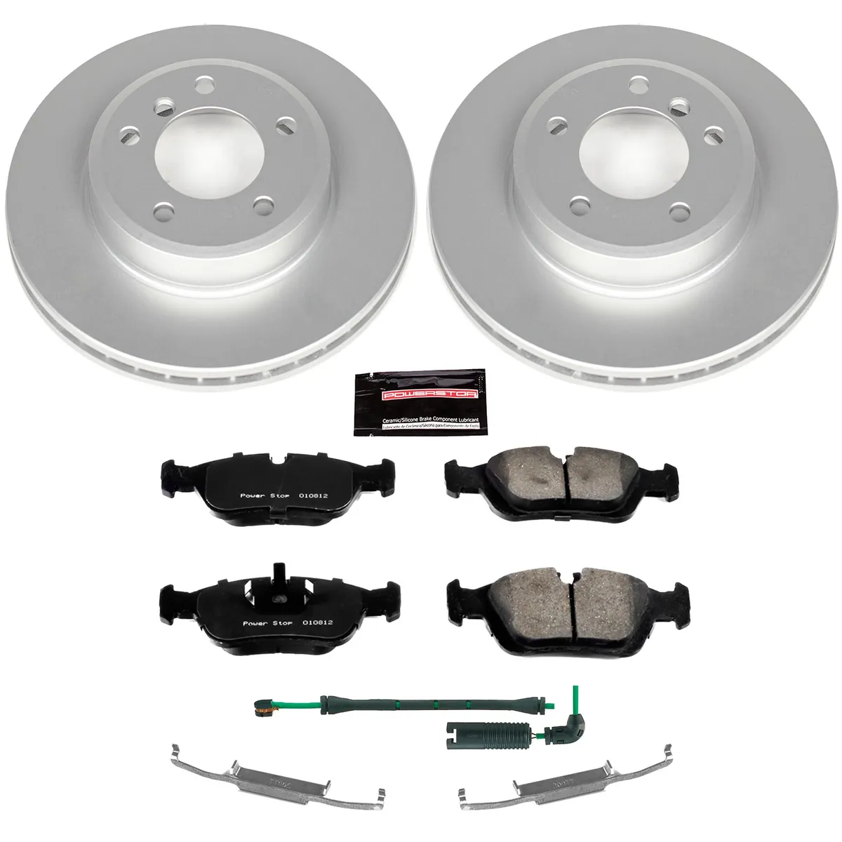 Z23 Sport Geomet Coated Rotor Kit For European Vehicles: Genuine Geomet Fully Coated Rotors; Carbon-Fiber Ceramic Pads W/Hardware; Pad Sensors product image