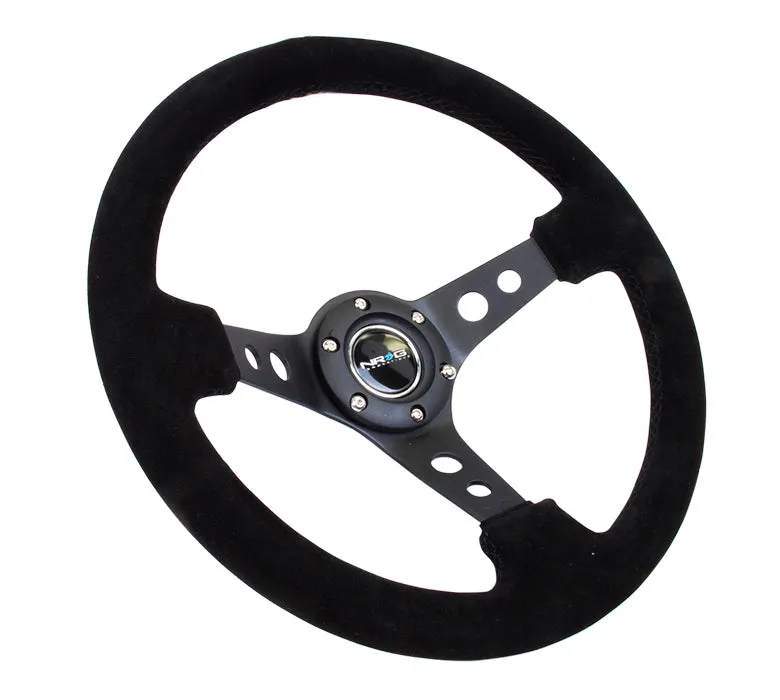Steering Wheel 350mm 3in Dish Black Suede product image