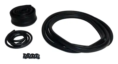 Crown Automotive Jeep Replacement Windshield Frame Weatherstrip Kit; Master; Includes Windshield Weatherstrip; Windshield Frame to Hard Top Weatherstrip; Hinge Screws;