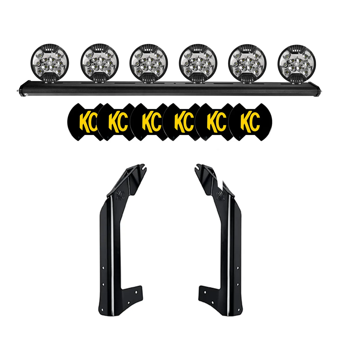 KC HiLiTES KC HiLITES 50in KC Xross Bar - Overhead - SlimLite LED - 6-Light System - 300W Spot Beam - 07-18 Jeep JK